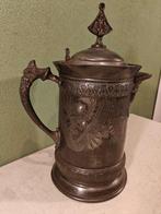 Kan - Tin, Keramiek - Antique thermos jug