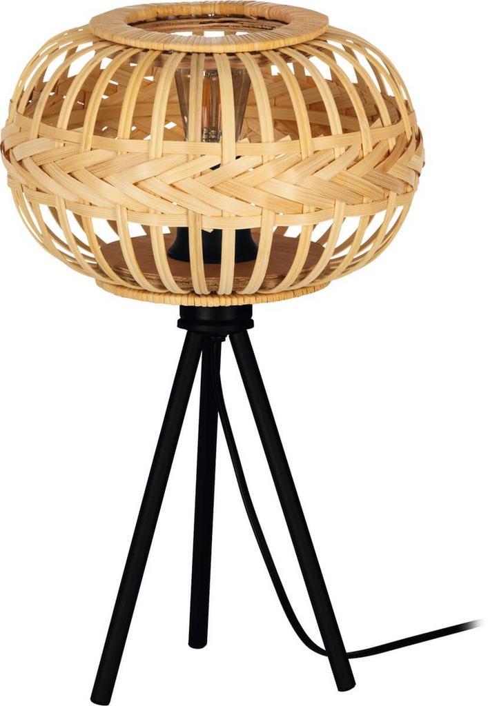 EGLO Amsfield 1 Tafellamp - E27 - 41 cm - Zwart/Hout, Huis en Inrichting, Lampen | Losse lampen, Zo goed als nieuw, Verzenden