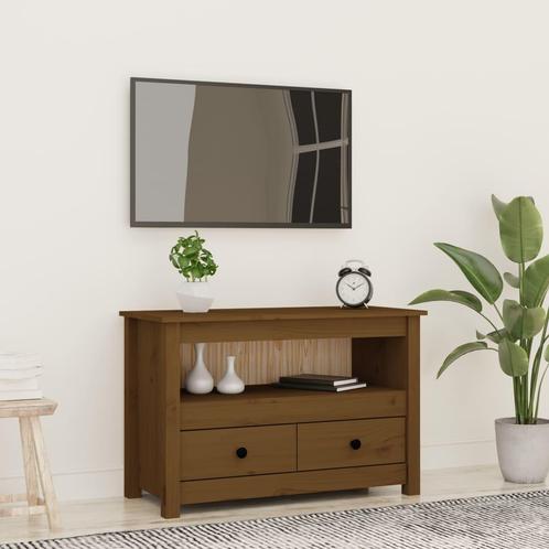 vidaXL Tv-meubel 79x35x52 cm massief grenenhout honingbruin, Huis en Inrichting, Kasten |Televisiemeubels, Nieuw, Verzenden