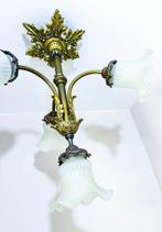 Lustre - Bronze, Laiton, Verre, Antiek en Kunst