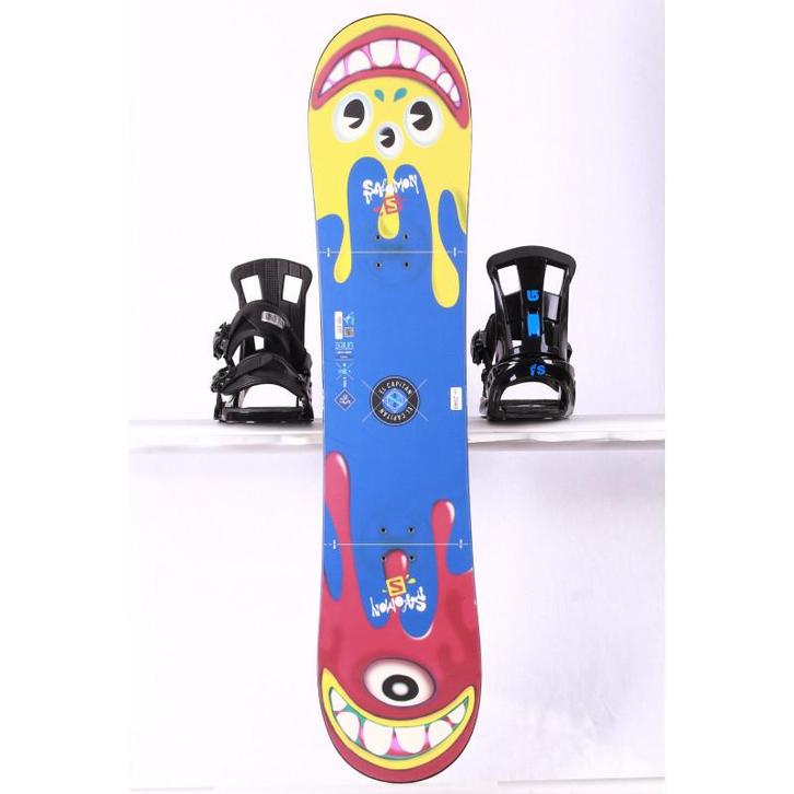 110 kinder snowboard SALOMON EL CAPITAN, Blue/red/yellow, FL, Sport en Fitness, Snowboarden, Board, Gebruikt, Verzenden