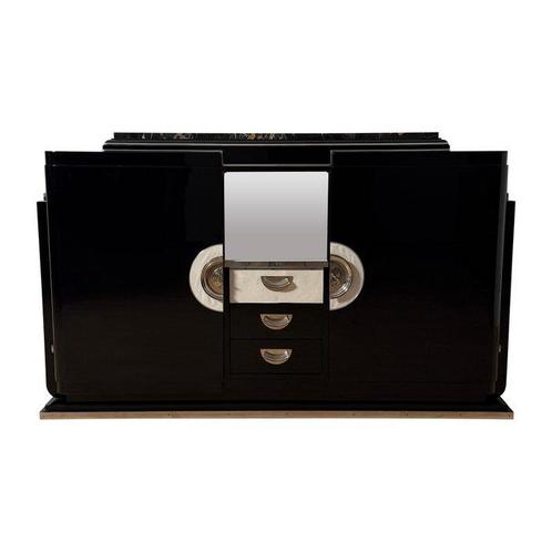 Levitan - Dressoir - Mahonie, Marmer, Perkament - Art Deco, Antiek en Kunst, Antiek | Meubels | Stoelen en Sofa's