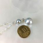 Halsketting Zilver Parel - Parel - Blauwe parels -, Handtassen en Accessoires, Kettingen, Nieuw