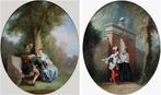 Antoine Watteau (1684 - 1721), Follower - A pair of Rococo