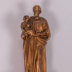Neogotische processiestok heilige Jozef - Hout - 1850-1900, Antiek en Kunst