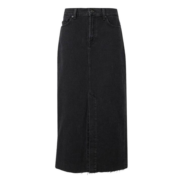 7 for all Mankind • zwarte maxi rok Kellie • 26, Kleding | Dames, Truien en Vesten, Zwart, Nieuw, Verzenden