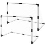 vidaXL 2-delige Minidoeltjesset met net 91,5x48x61 cm, Sport en Fitness, Voetbal, Verzenden, Nieuw