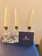 Figurine - Swarovski Drieluik kaarsenstandaard met kaarsen