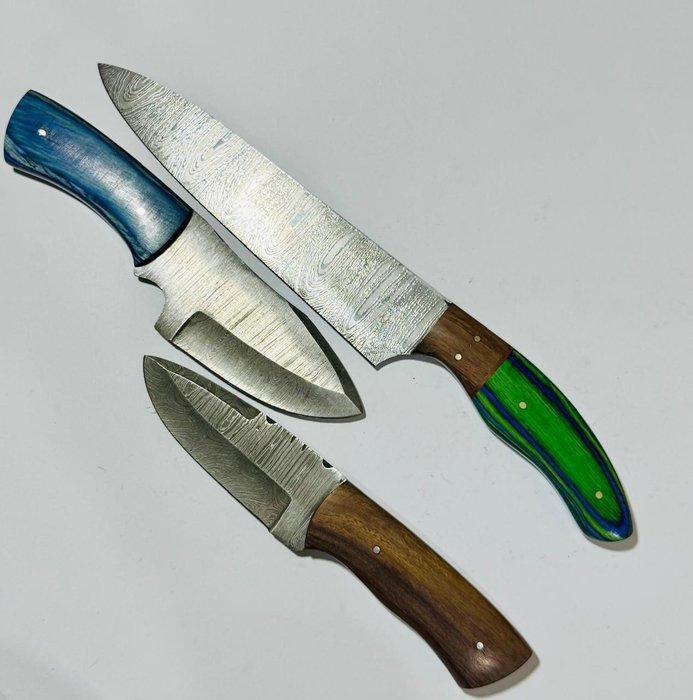 Keukenmes - Keukentafelmes (0110) - Exotisch houten handvat, Antiek en Kunst, Antiek | Keukengerei