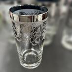 Drinkglas - Set van 11 vintage glazen met zilveren, Antiek en Kunst