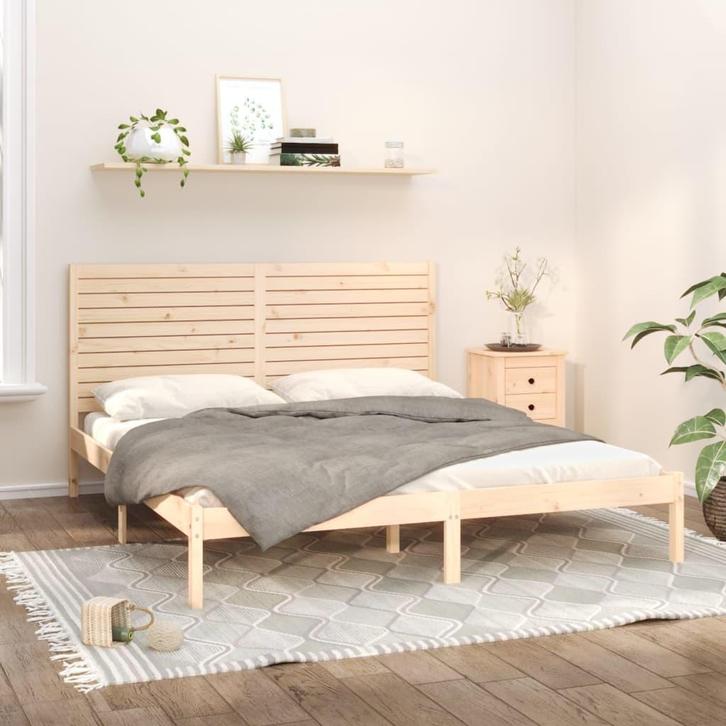 vidaXL Bedframe massief hout 180x200 cm, Huis en Inrichting, Slaapkamer | Bedden, Nieuw, Verzenden