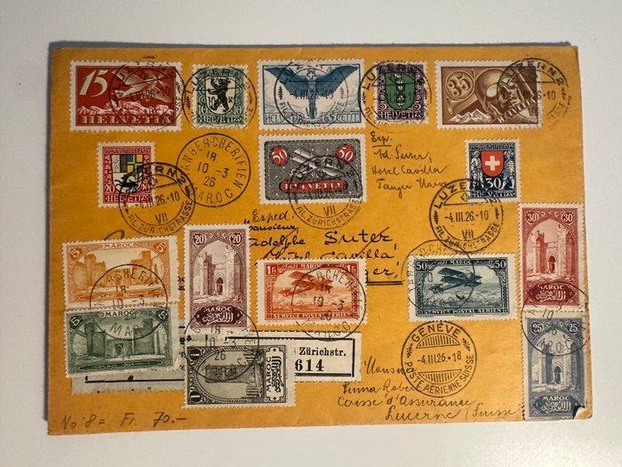 Zwitserland 1920 - CH - luchtpost - klein briefpost met, Postzegels en Munten, Postzegels | Europa | België