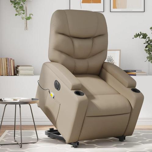 vidaXL Sta-op-massagestoel elektrisch kunstleer, Huis en Inrichting, Fauteuils, Nieuw, Verzenden