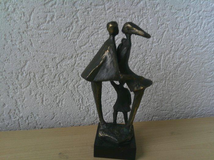 Artihove - Beeldje - FAMILIEGELUK - Brons, Antiek en Kunst, Curiosa en Brocante