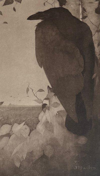 Jan Mankes (1889-1920) - Raaf op berkeboom, Antiek en Kunst, Antiek | Overige Antiek
