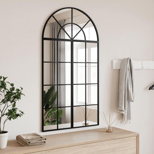 vidaXL Wandspiegel boog 60x110 cm ijzer zwart, Huis en Inrichting, Woonaccessoires | Spiegels, Nieuw, Verzenden