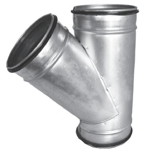 T-stuk 45º met rubberdichting Ø 250mm - Ø 250mm - Ø 250mm, Doe-het-zelf en Bouw, Ventilatie en Afzuiging, Nieuw, Verzenden
