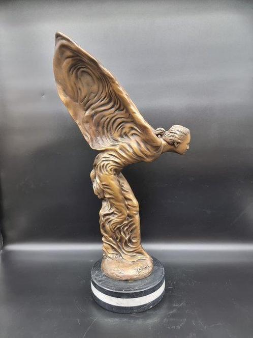 Statue, Bronze XL Rolls Royce - Flying Lady Emily - Spirit, Antiek en Kunst, Curiosa en Brocante
