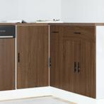 vidaXL Keuken onderkast Lyon bewerkt hout bruin, Verzenden, Nieuw