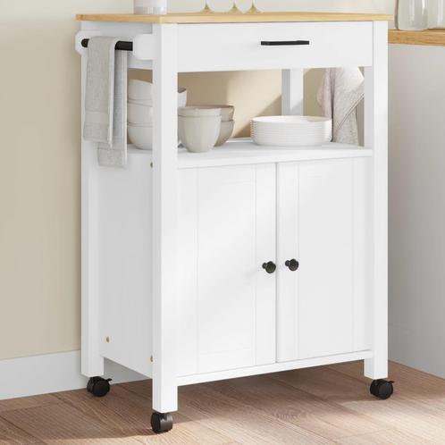 vidaXL Keukentrolley MONZA 60x40x90 cm massief grenenhout, Huis en Inrichting, Keuken | Keukenbenodigdheden, Nieuw, Verzenden
