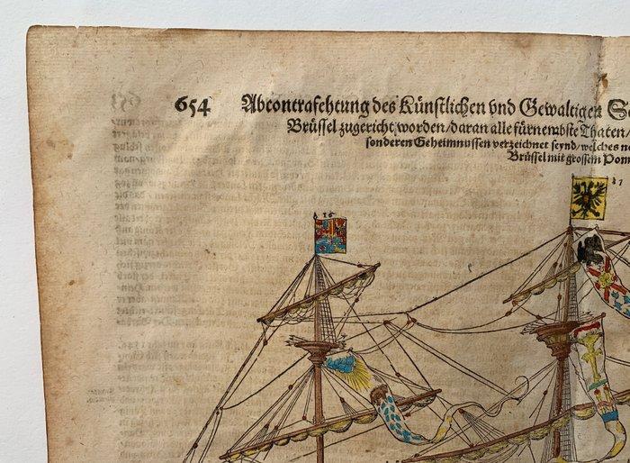 World - Ceremoniële schepen; Sebastian Münster -, Boeken, Atlassen en Landkaarten