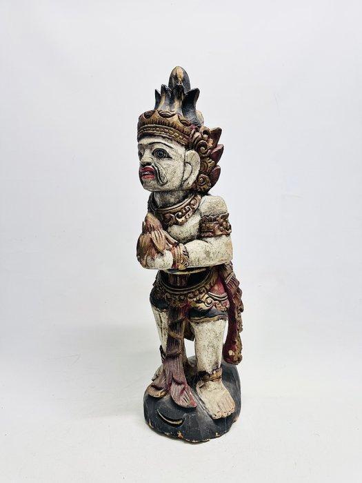 Balinese Polychrome Wood Temple Guardian - Figuur - Baturan, Antiek en Kunst, Kunst | Niet-Westerse kunst