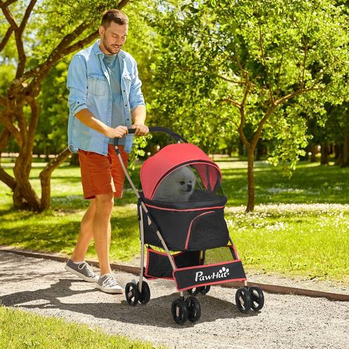 Hondenbuggy - Inklapbaar - Draagtas - Grijs, Dieren en Toebehoren, Honden-accessoires, Nieuw, Ophalen of Verzenden