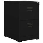 vidaXL Archiefkast 46x62x72,5 cm staal zwart, Huis en Inrichting, Verzenden, Nieuw