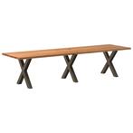 vidaXL Eettafel rechthoekig 320x90x74 cm massief eikenhout, Huis en Inrichting, Tafels | Eettafels, Verzenden, Nieuw