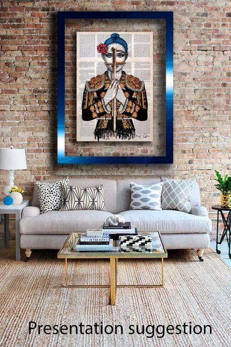 Margot Laffon - The Sword of Love - Original painting, Antiek en Kunst, Kunst | Designobjecten