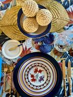 Tafelkleed voor grote tafels, bedrukt in intense kleuren, Antiquités & Art, Antiquités | Meubles | Tables