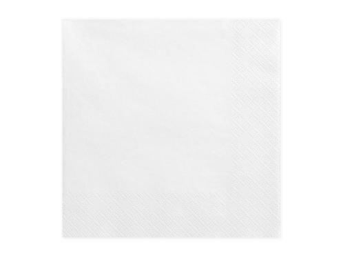 Witte Servetten 33cm 20st, Hobby en Vrije tijd, Feestartikelen, Nieuw, Verzenden