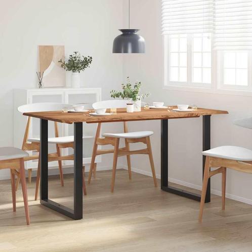 vidaXL Eettafel 154x80x76 cm massief acaciahout, Huis en Inrichting, Tafels | Eettafels, Nieuw, Verzenden