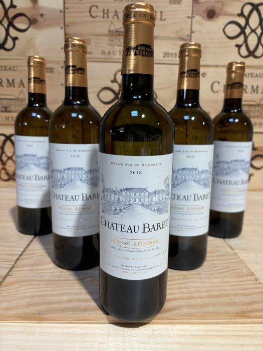 2018 Château Baret - Pessac-Léognan - 6 Flessen (0.75 liter), Collections, Vins