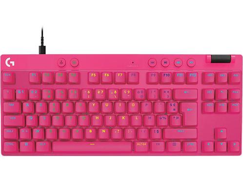 Logitech - Gaming-toetsenbord - Azerty - Roze, Computers en Software, Toetsenborden, Bedraad, Azerty, Nieuw, Verzenden