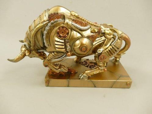 Exclusief S.Buru - sculptuur, signed-CHARGING BULL-2kg -, Antiek en Kunst, Curiosa en Brocante