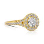 Ring - 18 karaat Geel goud - 1.14ct. tw. Diamant