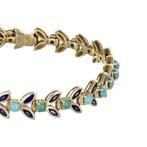 Armband - 18 karaat Geel goud Turquoise, Handtassen en Accessoires, Armbanden, Nieuw