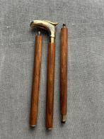Wandelstok - Messing, Hout, Antiek en Kunst