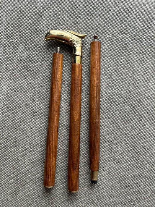 Wandelstok - Messing, Hout, Antiek en Kunst, Curiosa en Brocante