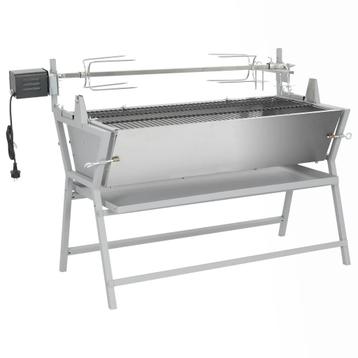 vidaXL Draaispit barbecue ijzer en roestvrij staal, Verzenden