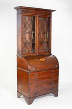 Vitrinekast - Mahonie, Buxushout, Glas, Antiek en Kunst