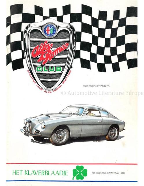 1988 ALFA ROMEO CLUB HET KLAVERBLAADJE 43 NEDERLANDS, Boeken, Auto's | Folders en Tijdschriften