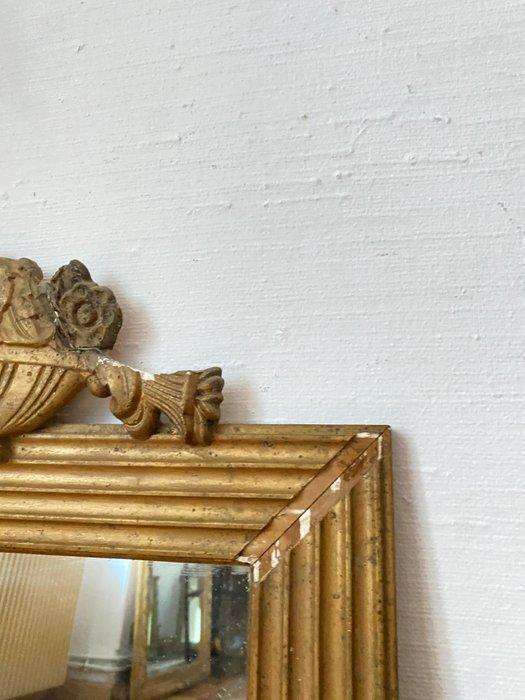 Spiegel - Glas, Hout - Art déco - H.75cm, Antiek en Kunst, Kunst | Designobjecten