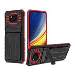 Xiaomi Poco X3 - Armor Card Slot Hoesje met Kickstand -, Verzenden