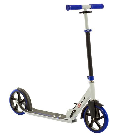 2Cycle Step - Aluminium -  Grote Wielen - 20cm -Blauw-Wit, Vélos & Vélomoteurs, Trottinettes, Envoi