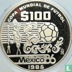 Mexico 100 pesos 1985 (PROOF - type 1) 1986 Football Wor..., Postzegels en Munten, Verzenden, Losse munt, Goud
