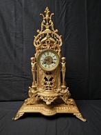 Tafelklok Gothisch - Verguld brons - 1850-1900, Antiquités & Art, Antiquités | Horloges
