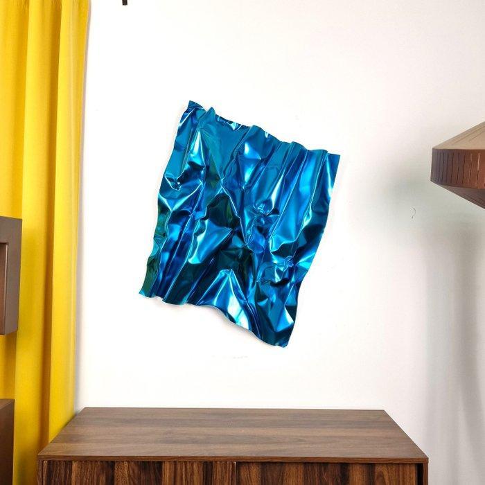 José Soler Art - Steel Silk. Blue (Wall Sculpture), Antiquités & Art, Art | Objets design