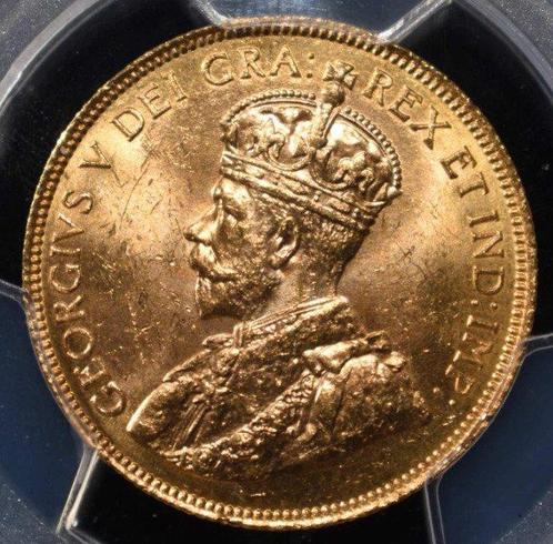 Canada. George V (1910-1936). 10 Dollars 1914 PCGS MS63., Postzegels en Munten, Munten | Europa | Niet-Euromunten